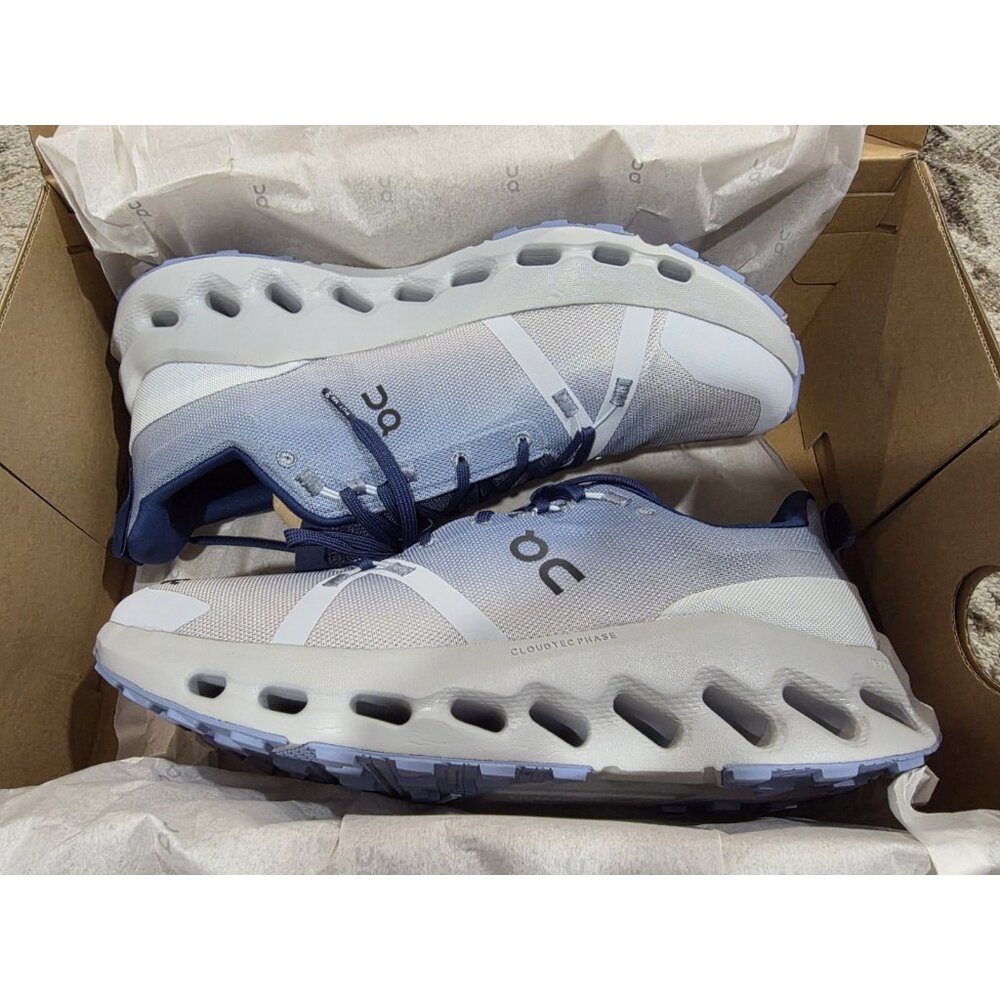 On Running Cloudsurfer Trail Waterproof - Blue/Gray - Men's Size 9.5